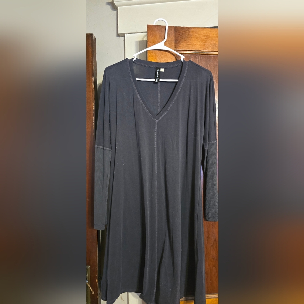 Gray midi dress long sleeve
